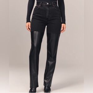Abercrombie & Fitch Women's Black Straight Leg Jeans
